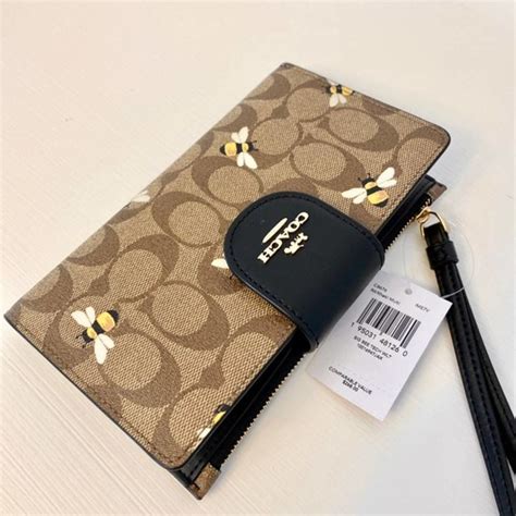 coach wallet bees